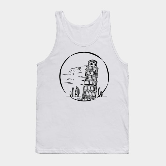 Italy - Pisa Tank Top by Aurealis